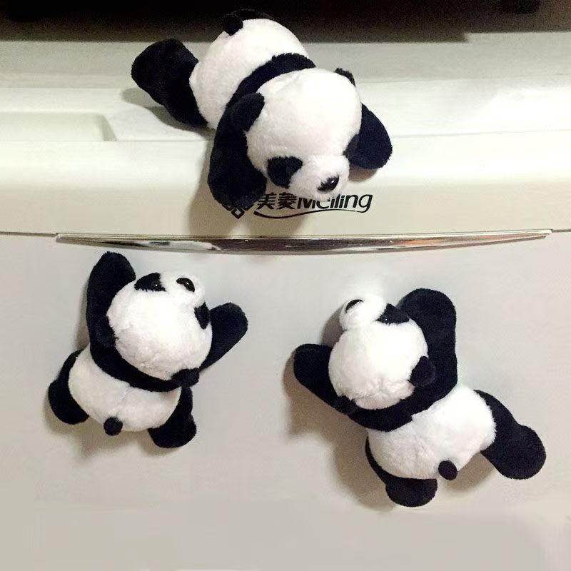 Magnetic Panda Plush Toy – Cute Forbidden City-Inspired “Fu Gui Zhu” Refrigerator Decor, Cultural Souvenir & Gift
