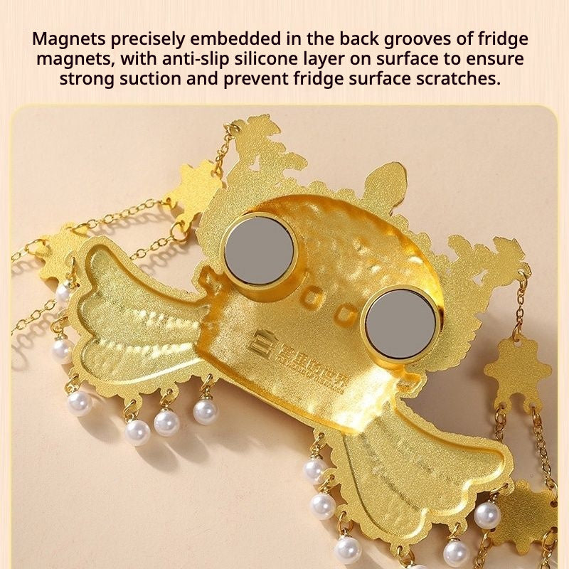 Ming Dynasty Phoenix Crown Fridge Magnet – Imperial Dragon & Kingfisher Feather Replica, Forbidden City Souvenir