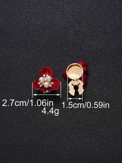 New Chinese Style 3 - Petal Flower Shirt Button Cover | Decorative Cufflink - Style Button for Evening Parties & Formal Events