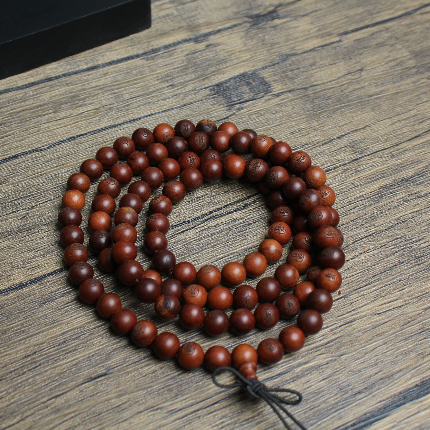 Lightning-Struck Jujube Wood 108-Bead Mala | 8mm Hand-Carved Mantra Beads for Spiritual Balance & Cultural Significance