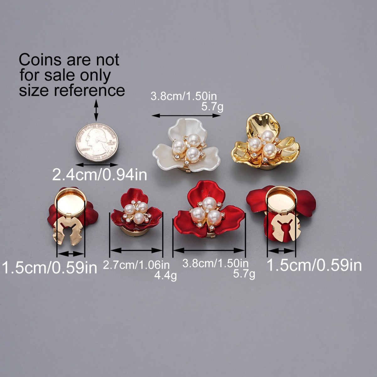 New Chinese Style 3 - Petal Flower Shirt Button Cover | Decorative Cufflink - Style Button for Evening Parties & Formal Events