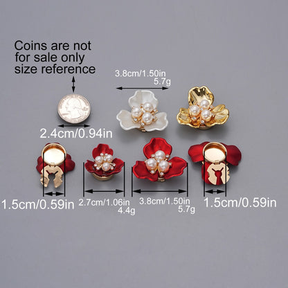 New Chinese Style 3 - Petal Flower Shirt Button Cover | Decorative Cufflink - Style Button for Evening Parties & Formal Events