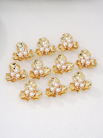 New Chinese Style 3 - Petal Flower Shirt Button Cover | Decorative Cufflink - Style Button for Evening Parties & Formal Events
