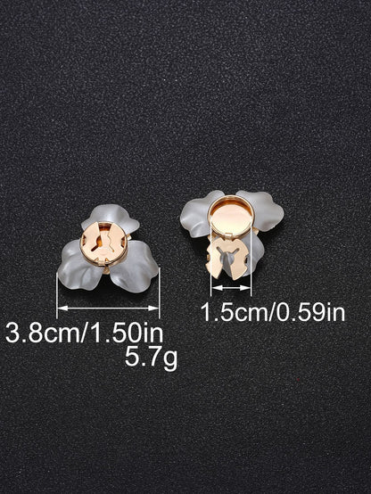 New Chinese Style 3 - Petal Flower Shirt Button Cover | Decorative Cufflink - Style Button for Evening Parties & Formal Events