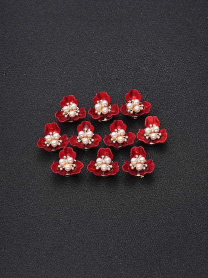 New Chinese Style 3 - Petal Flower Shirt Button Cover | Decorative Cufflink - Style Button for Evening Parties & Formal Events