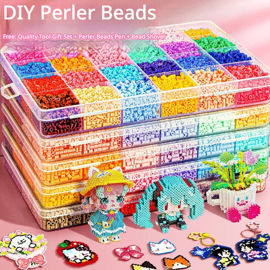 3D Fuse Beads DIY Kit for Kids - Creative Magic Melting Beads Puzzle Toy for Boys & Girls (Age 6+)