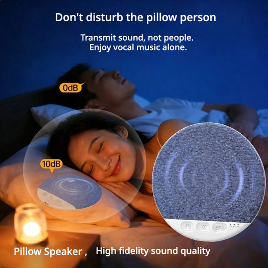 2026 Bone Conduction Pillow Speaker - Ultra-Thin Under Pillow Bluetooth Sleep Speaker, Hi-Fi Sound & Rechargeable Sleep Aid Gadget
