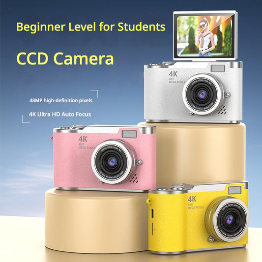 2026 New 4K Digital Camera - Beginner CCD-Style Retro Cam - Ultra HD Flip Screen for Vlogging & Selfies - Compact Pocket Camera