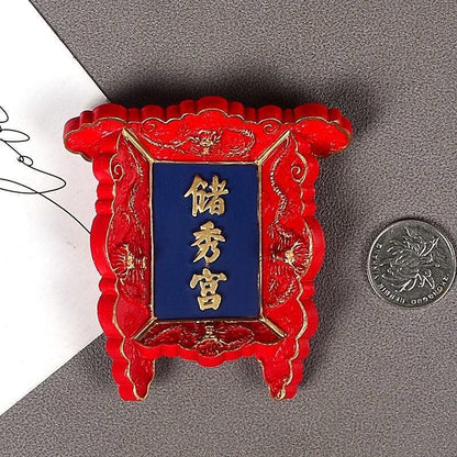 Chinese Imperial Palace Plaque Fridge Magnet – 3D Beijing Souvenir for