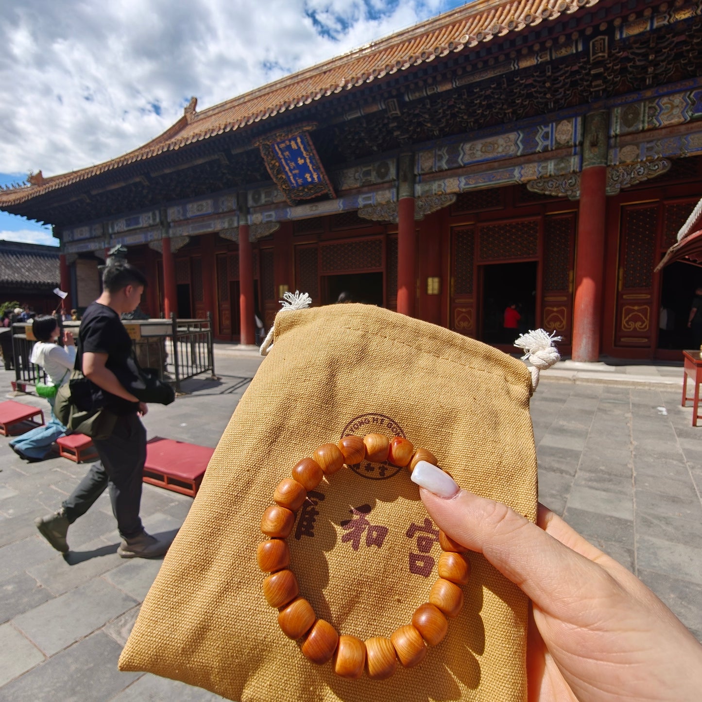 Natural Cypress Wood Bracelet (10.5mm) | Temple-Inspired Mindful Wear for Calm & Balance