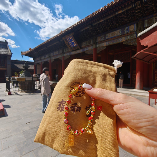 Lucky Enamel Beaded Bracelet | Temple - Inspired Cloisonné Jewelry