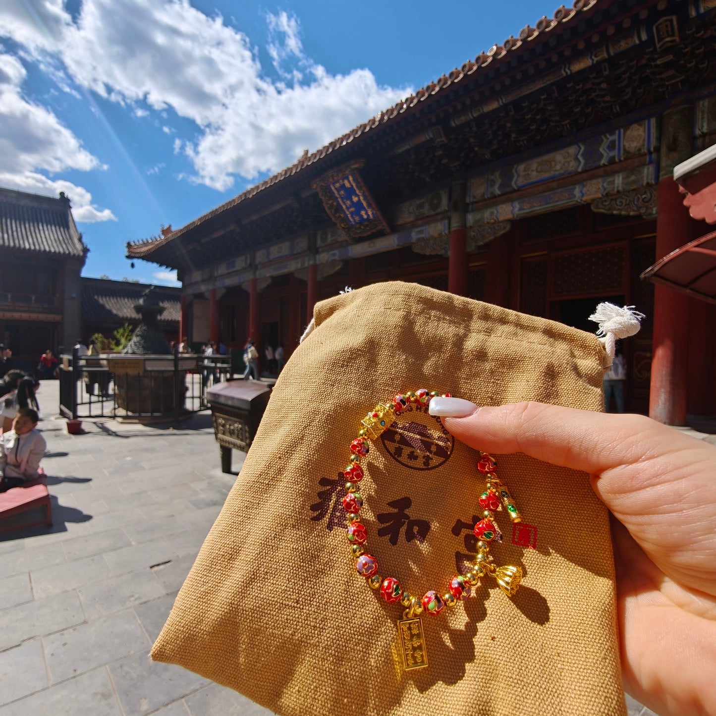 Lucky Enamel Beaded Bracelet | Temple - Inspired Cloisonné Jewelry
