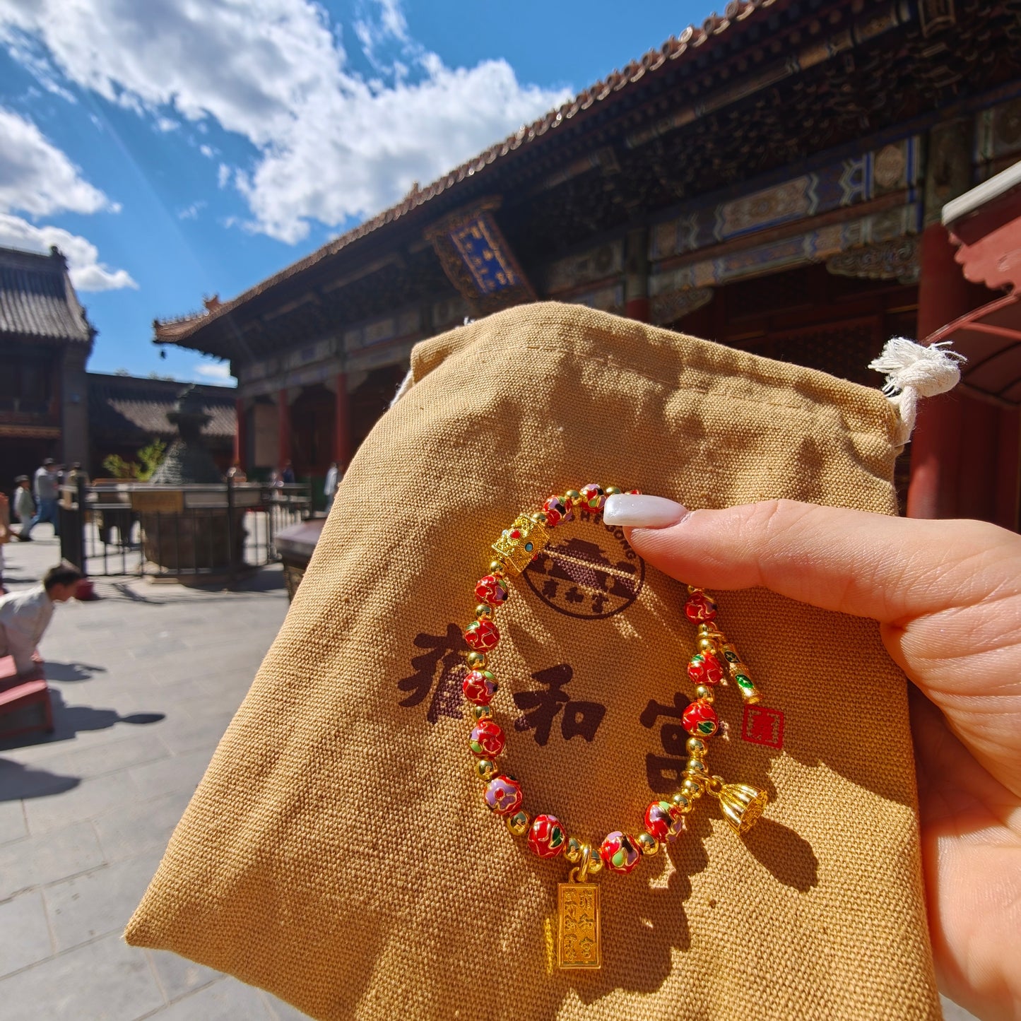 Lucky Enamel Beaded Bracelet | Temple - Inspired Cloisonné Jewelry
