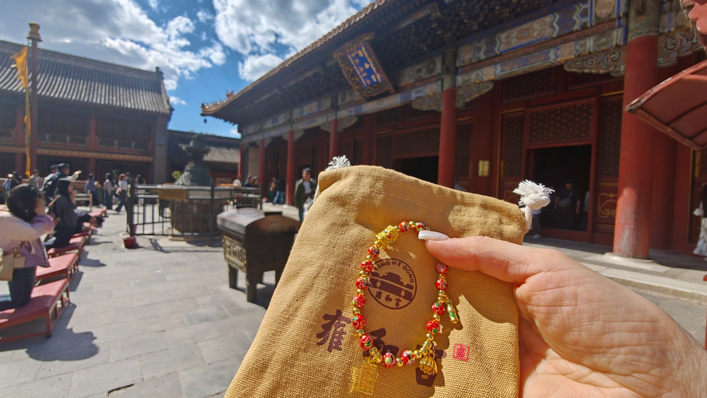 Lucky Enamel Beaded Bracelet | Temple - Inspired Cloisonné Jewelry