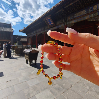 Lucky Enamel Beaded Bracelet | Temple - Inspired Cloisonné Jewelry