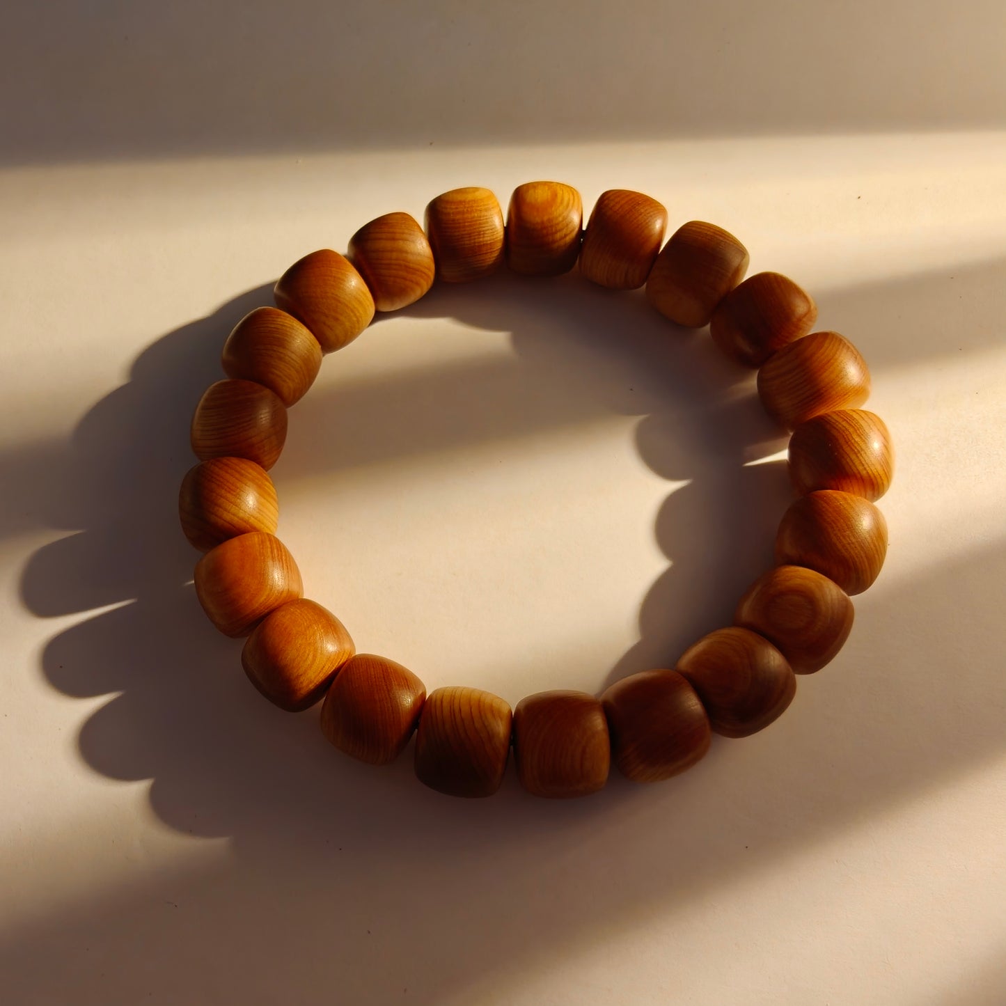 Natural Cypress Wood Bracelet (10.5mm) | Temple-Inspired Mindful Wear for Calm & Balance