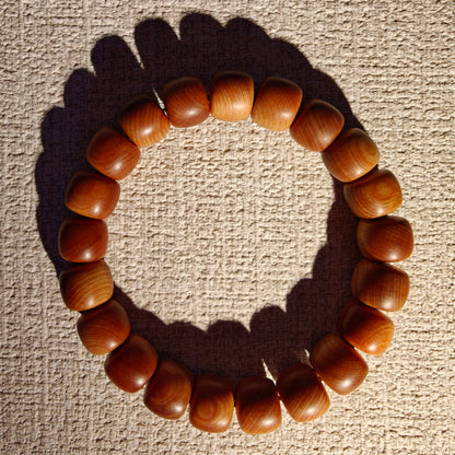 Natural Cypress Wood Bracelet (10.5mm) | Temple-Inspired Mindful Wear for Calm & Balance