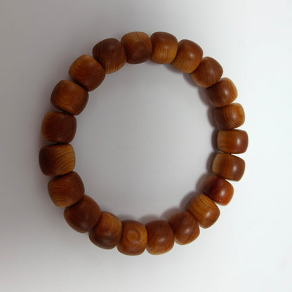 Natural Cypress Wood Bracelet (10.5mm) | Temple-Inspired Mindful Wear for Calm & Balance