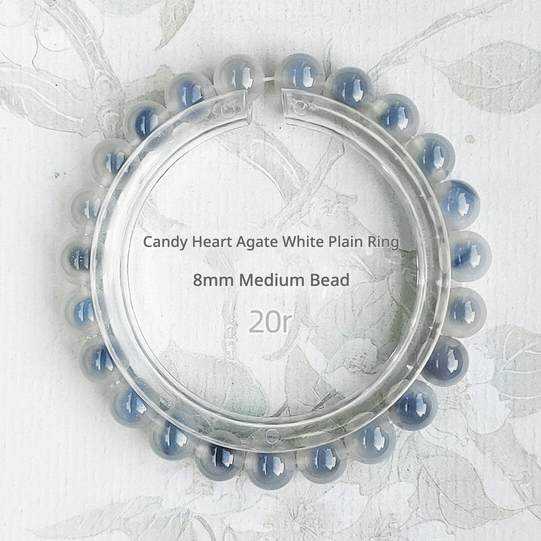 Sugar Heart Agate Bracelet | Half-Sugar Solid Color Small Beads | Beijing Temple Style | Exquisite Classic Design | 8mm Medium Beads, Blue