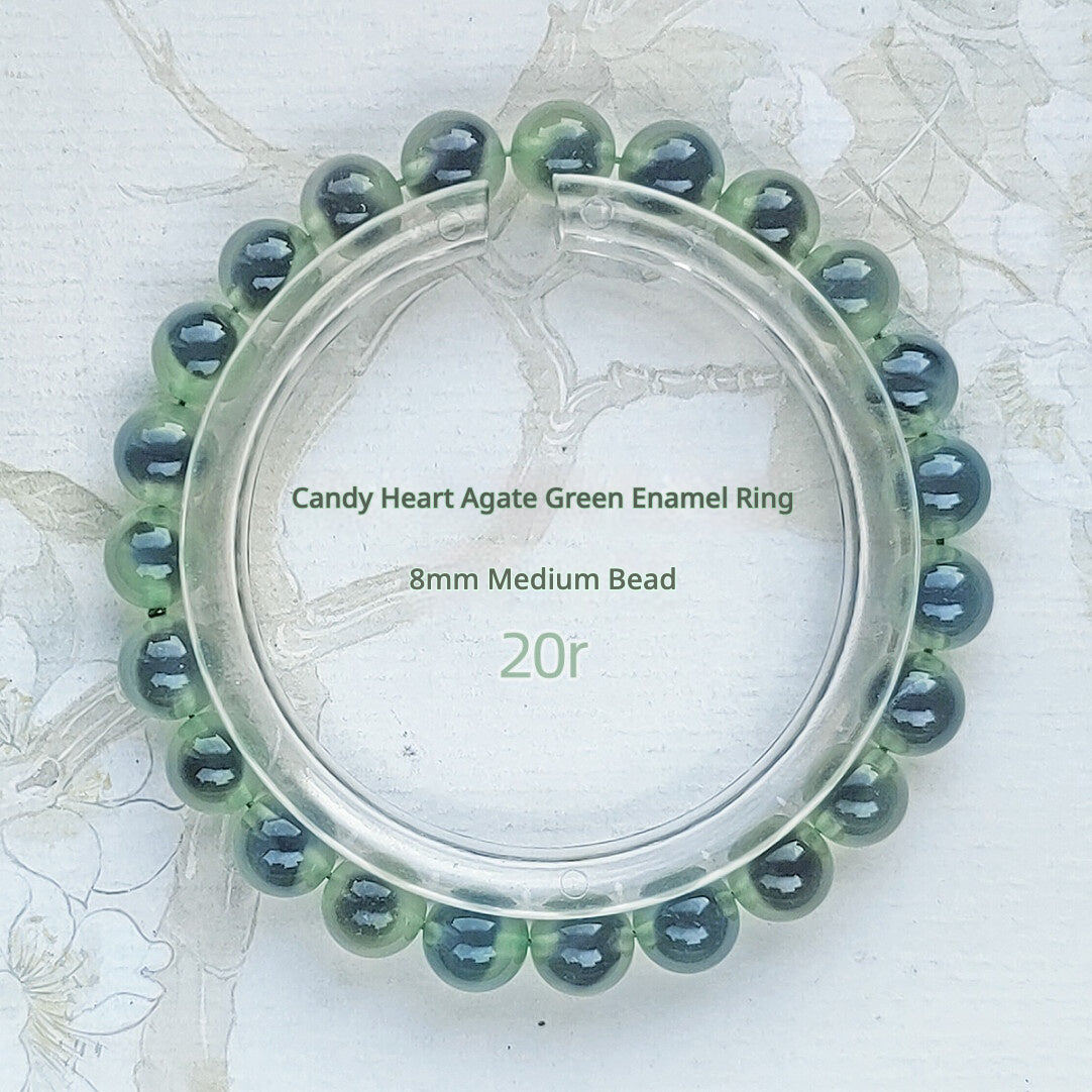 Sugar Heart Agate Bracelet | Half-Sugar Solid Color Small Beads | Beijing Temple Style | Exquisite Classic Design | 8mm Medium Beads, Blue